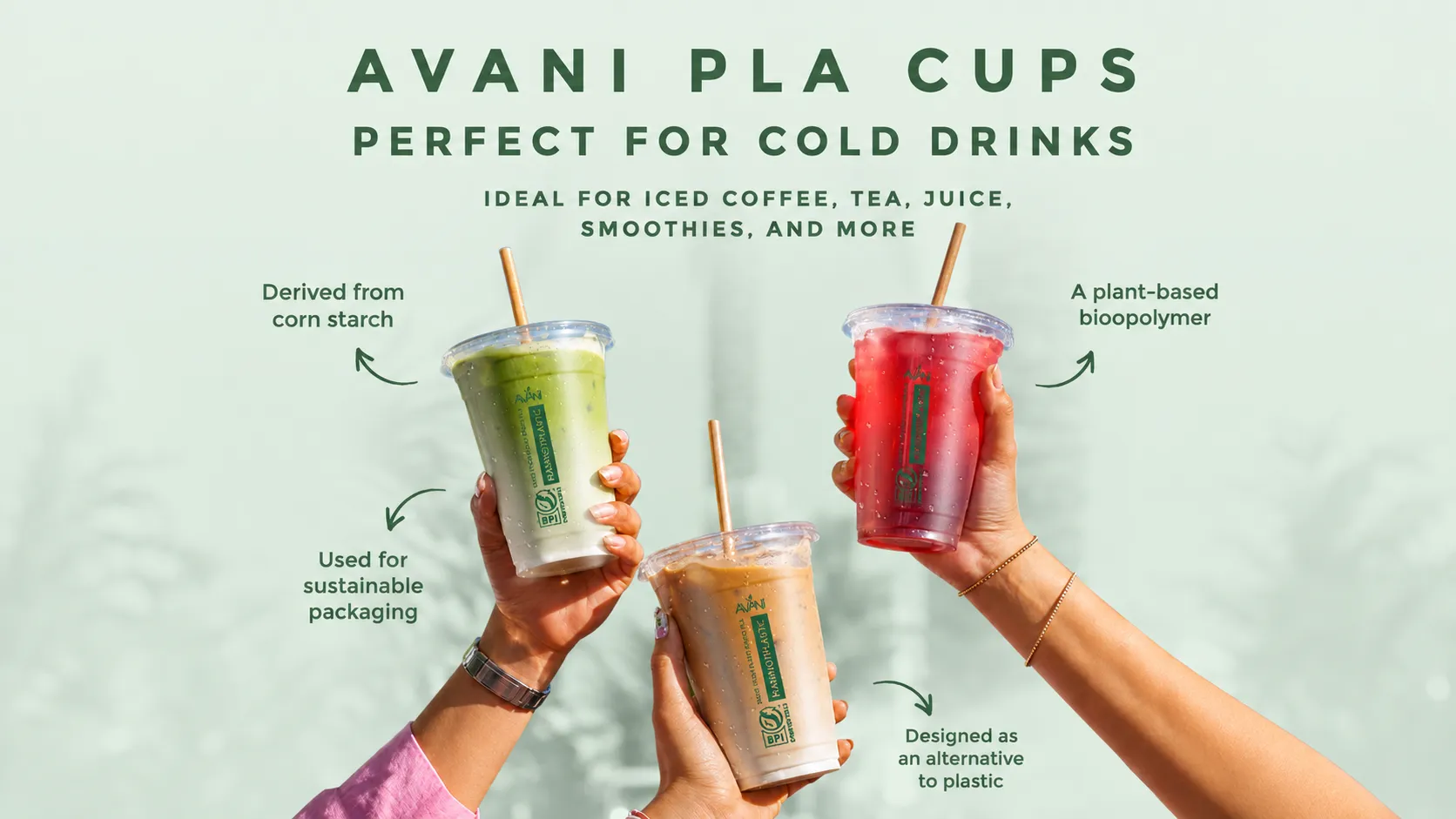 Avani PLA cocok digunakan berbagai minuman