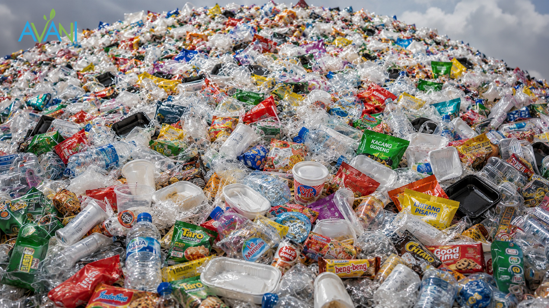 Banyaknya sampah kemasan plastik yang menumpuk dan tidak terurai