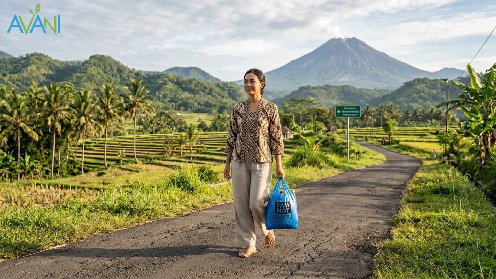 Image of sustainable cassava based plastic bags for shopping