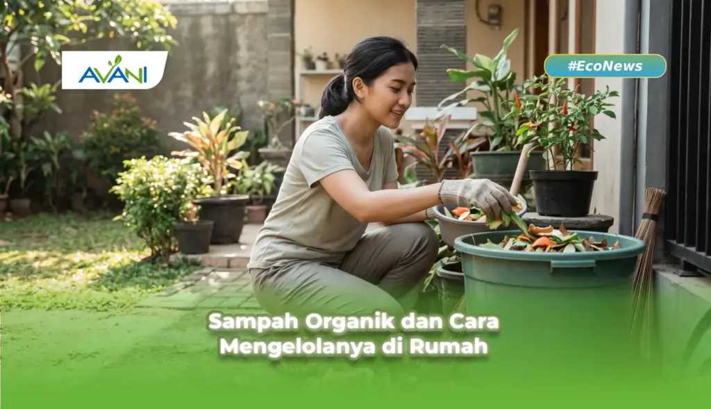 Gambar wanita sedang melakukan metode pengomposan sampah organik