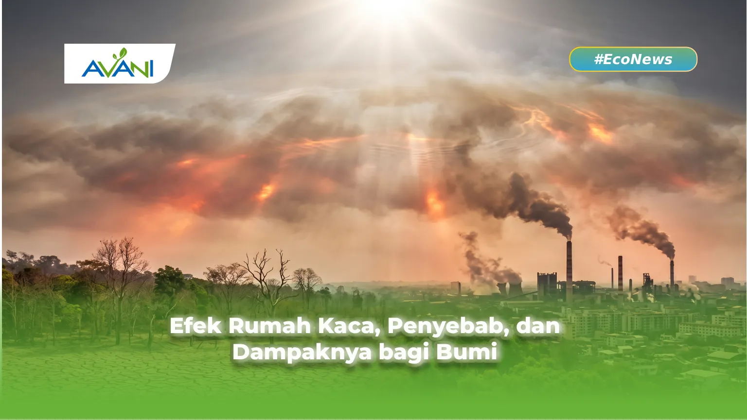 Gambar asap industri yang menyumbang gas rumah kaca